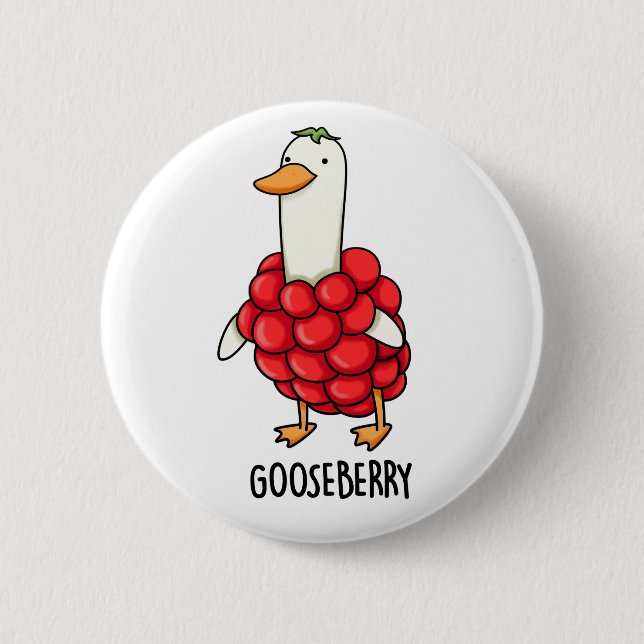 Gooseberry Funny Berry Pun  2 Inch Round Button (Front)