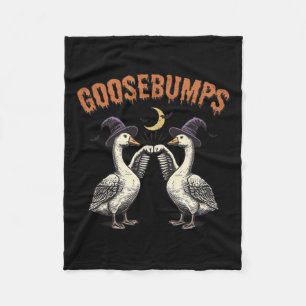 Goosebumps Funny Witch Goose Bumps Puns Halloween  Fleece Blanket