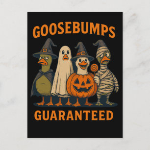 Goosebumps Guaranteed – Funny Halloween Duck  Holiday Postcard