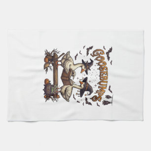 Goosebumps Halloween Geese Witch Hats Magic Book_1 Kitchen Towel