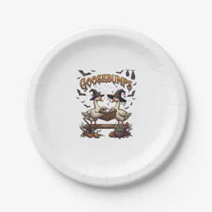 Goosebumps Halloween Geese Witch Hats Magic Book_1 Paper Plate