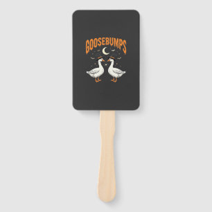 Goosebumps Halloween Witch Geese Vector Design Hand Fan