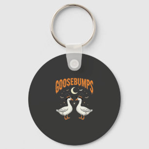 Goosebumps Halloween Witch Geese Vector Design Keychain