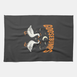 Goosebumps Halloween Witch Geese Vector Design Kitchen Towel