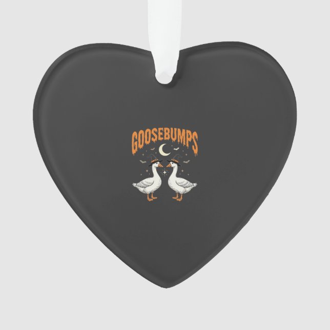 Goosebumps Halloween Witch Geese Vector Design Ornament (Front)
