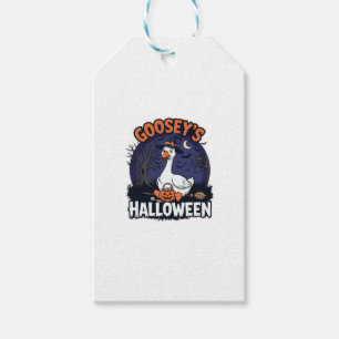 Gooseys Halloween Goose Witch Hat Pumpkin_1 Gift Tags