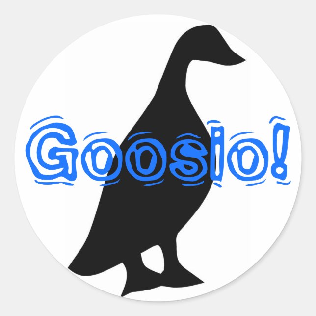 Goosio! Classic Round Sticker (Front)