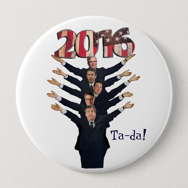 GOP 2016 Candidates for President 4 Inch Round Button (Front)