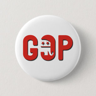 GOP 2 INCH ROUND BUTTON