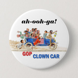GOP Clown Car 3 Inch Round Button