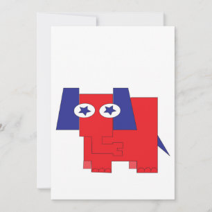 GOP Elephant Blank Invitation