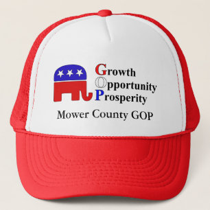 GOP Elephant Growth Opportunity Prosperity Trucker Hat