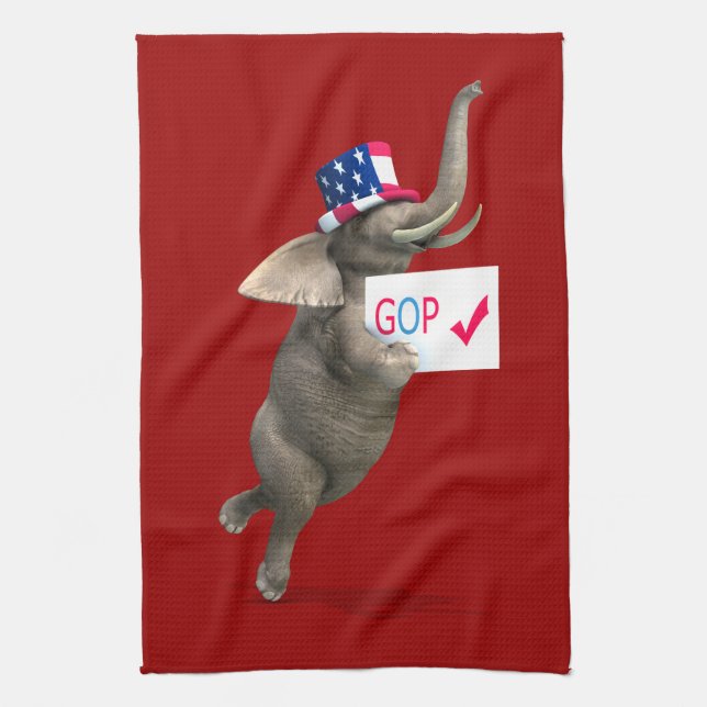 GOP Elephant Kitchen Towel (Vertical)
