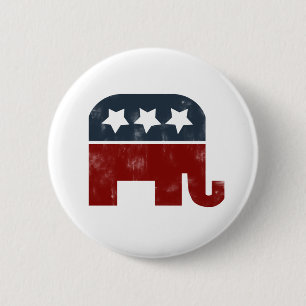 GOP elephant logo 2 Inch Round Button