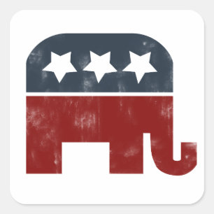 GOP elephant logo Square Sticker