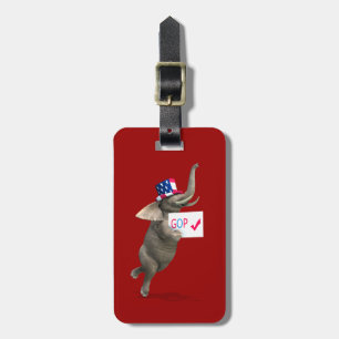 GOP Elephant Luggage Tag
