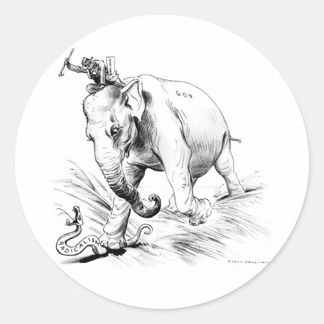 GOP Elephant Sticker (Front)