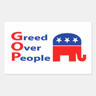 GOP - Greed Over People Sticker