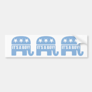 GOP "It's A Boy" Bumper Stickers