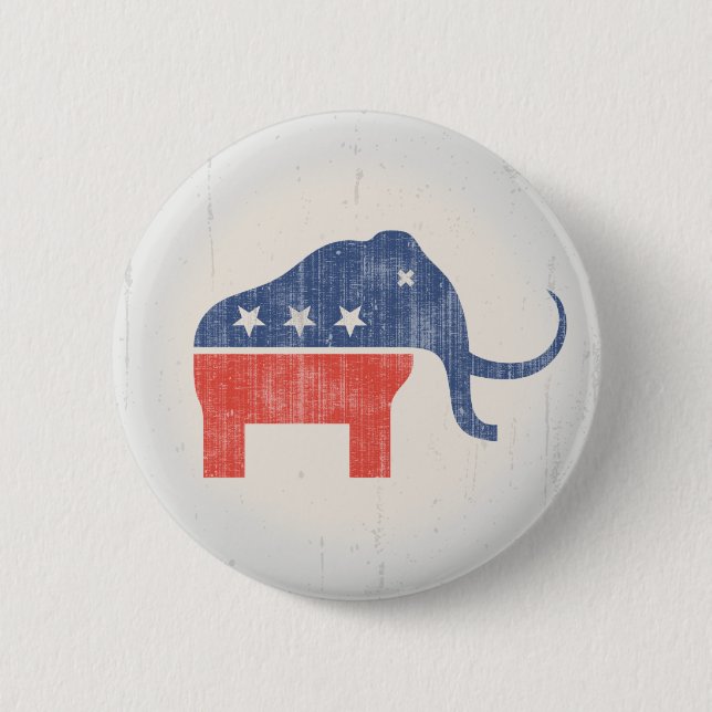GOP Mammoth Logo 2 Inch Round Button (Front)