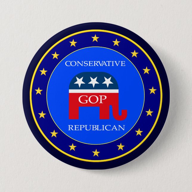 GOP USA 3 INCH ROUND BUTTON (Front)