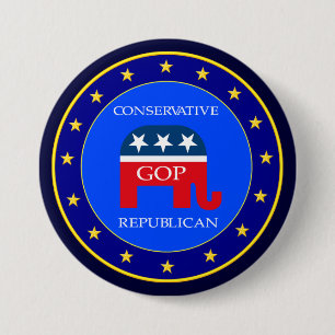 GOP USA 3 INCH ROUND BUTTON