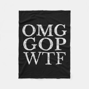 Gop Wtf Anti Trump Republican T Shirt Fleece Blanket