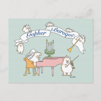 GOPHER BAROQUE postcard by Sandra Boynton