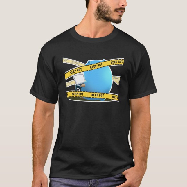 Gopher Golang Im Working Keep Out Coloured Essenti T-Shirt (Front)