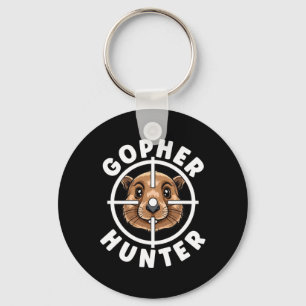 Gopher Hunter Crosshairs Trap Hunting  Keychain