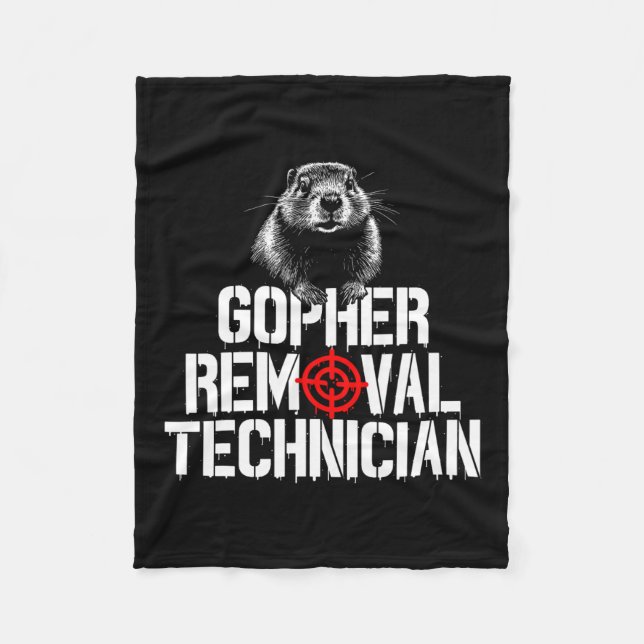 Gopher Hunting Trip Gopher Hunter Supplies Gopher  Fleece Blanket (Front)