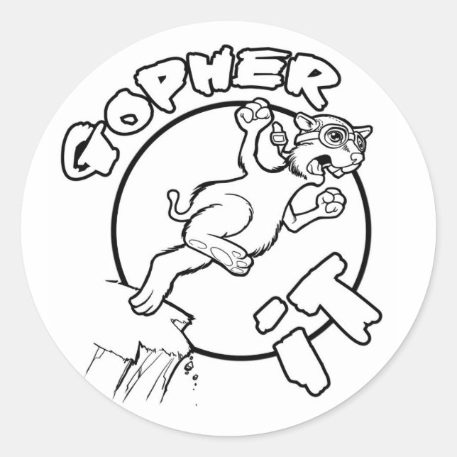 GOPHER IL autocollants (Devant)