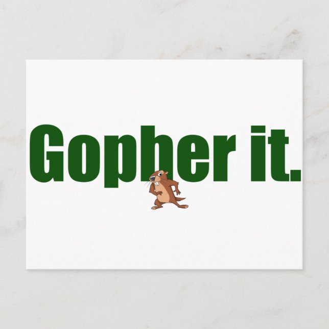 Gopher it. postcard (Front)