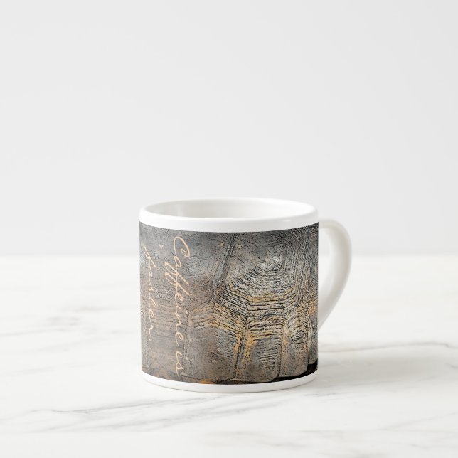 Gopher Tortoise Shell Design Espresso Cup (Front Right)