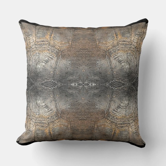 Gopher Tortoise Shell Pattern Throw Pillow (Front)