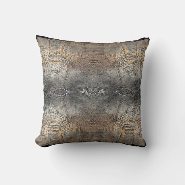 Gopher Tortoise Shell Pattern Throw Pillow (Front)