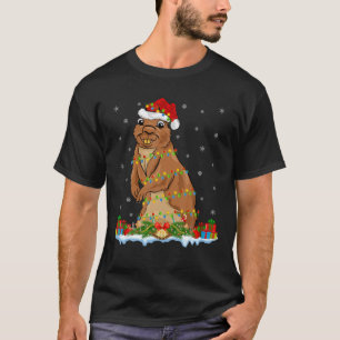 Gopher Xmas Lighting Santa Gopher Christmas T Shir T-Shirt