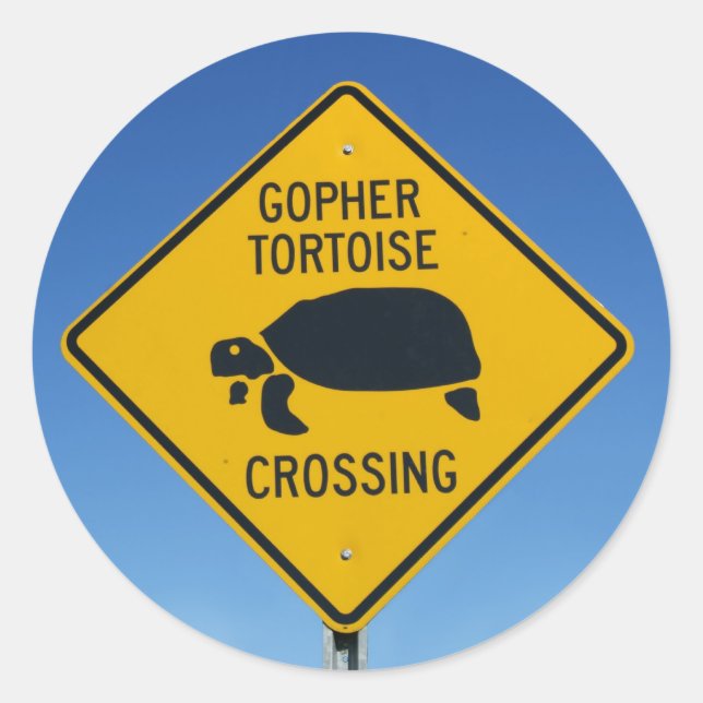 gophercrossing classic round sticker (Front)