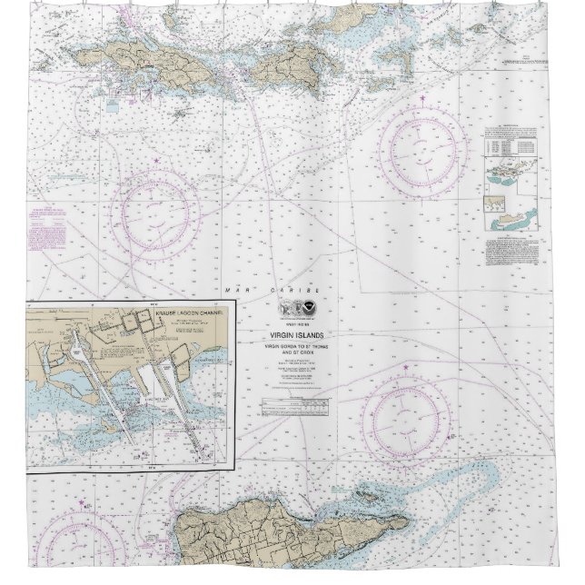 Gorda to St Thomas and St Croix Nautical Chart (Front)