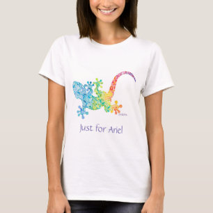 Gordie le T-shirt Gecko par Sue Weidlich