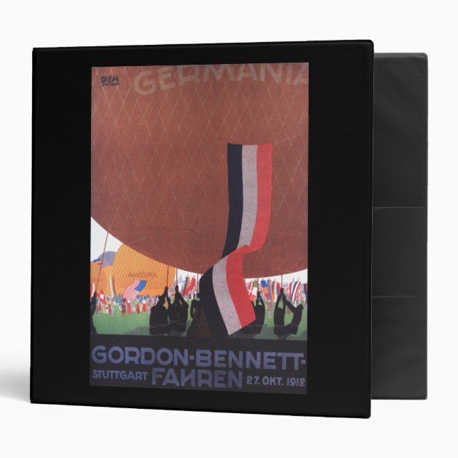 Gordon Bennett Hot-Air Balloon Race Binder (Front/Inside)