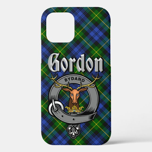 Gordon Clan Badge & Tartan Case-Mate iPhone Case (Back)