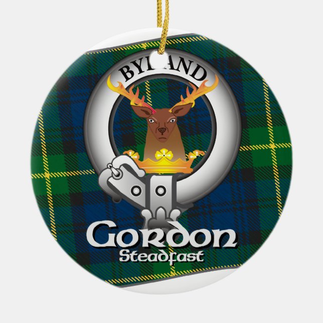 Gordon Clan Ceramic Ornament (Front)