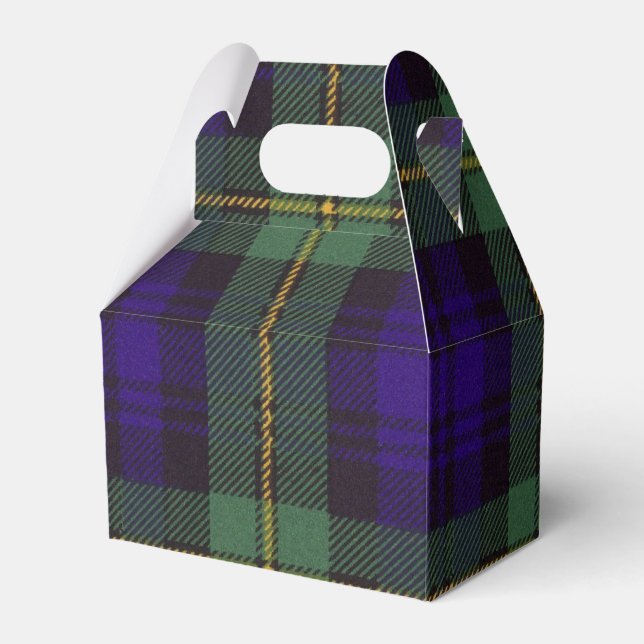 Gordon clan Plaid Scottish tartan Favor Box (Front Side)