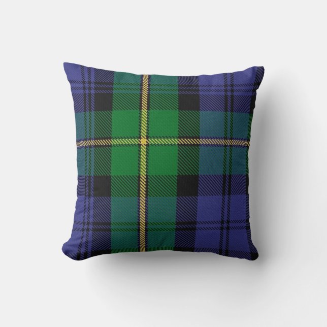 Gordon Clan Tartan Pillow (Front)