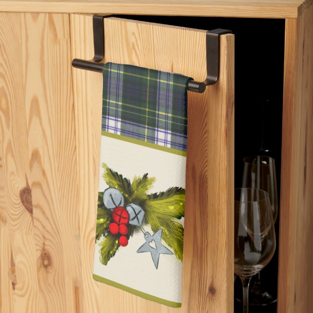 Gordon Dress Modern Original Tartan Christmas Kitchen Towel (Thirds Fold)