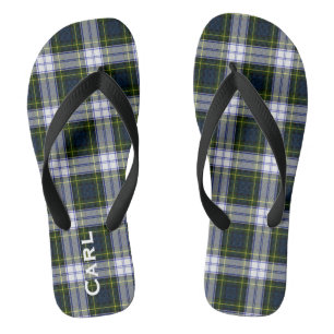 Gordon Dress Plaid Personalized Flip Flops
