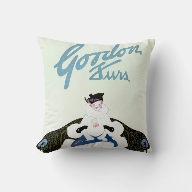 Gordon Furs Throw Pillow (Front)