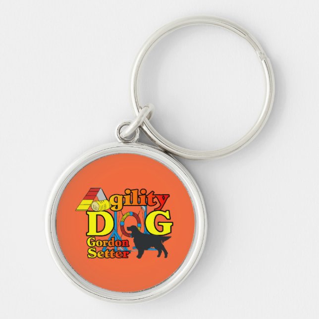 Gordon Setter Agility Keychain (Front)