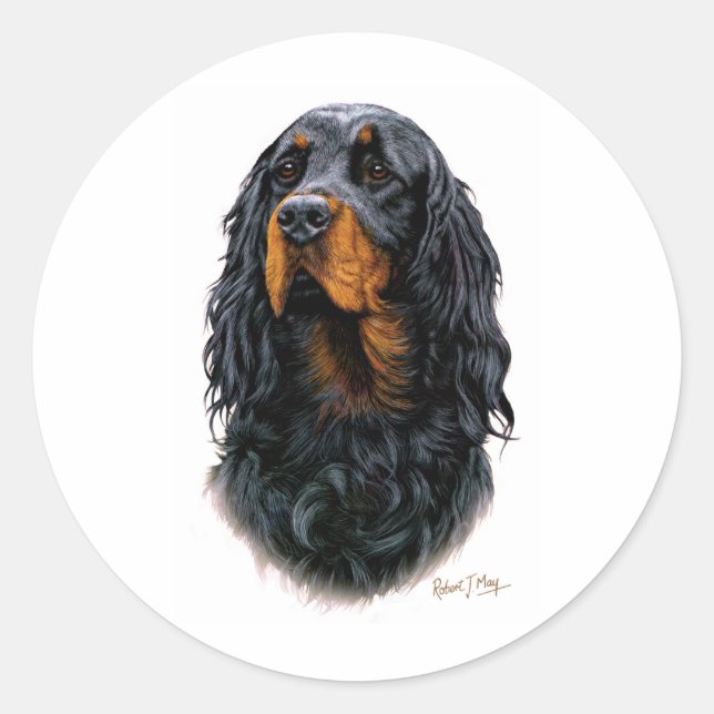 Gordon Setter Classic Round Sticker (Front)